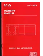 Boss Audio Systems CDC-3000A Owner'S Manual preview