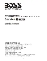 Boss Audio Systems CHAOS CH1000 Parts List предпросмотр