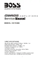 Предварительный просмотр 1 страницы Boss Audio Systems CHAOS CH1500D Service Manual