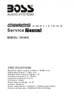 Boss Audio Systems CHAOS CH450 Service Manual предпросмотр