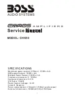 Boss Audio Systems CHAOS CH650 Service Manual предпросмотр