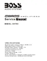 Boss Audio Systems CHAOS CH700 Service Manual предпросмотр