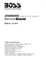 Предварительный просмотр 1 страницы Boss Audio Systems CHAOS CH800 Service Manual