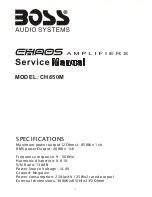 Boss Audio Systems Chaos CH850M Service Manual preview