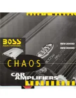 Boss Audio Systems Chaos REV-2000D User Manual preview