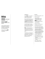 Предварительный просмотр 2 страницы Boss Audio Systems CXXD2800 User Manual