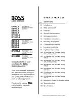 Предварительный просмотр 2 страницы Boss Audio Systems Diablo D1000.2 User Manual