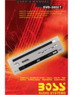 Preview for 1 page of Boss Audio Systems DVD-2800T User Manual