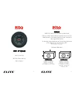 Preview for 2 page of Boss Audio Systems Elite BE10D User Manual