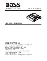 Предварительный просмотр 1 страницы Boss Audio Systems GT2500D Service Manual