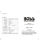 Boss Audio Systems LPC35 User Manual preview