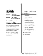 Preview for 1 page of Boss Audio Systems MR202 User Manual