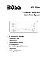 Предварительный просмотр 2 страницы Boss Audio Systems MR2180UA User Manual