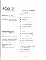 Preview for 2 page of Boss Audio Systems MR250.4 User Manual