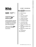 Предварительный просмотр 1 страницы Boss Audio Systems Outcast OL1800 User Manual