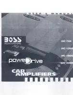 Предварительный просмотр 1 страницы Boss Audio Systems Power Drive HC 1200 User Manual