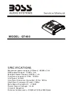 Boss Audio Systems Riot GT480 Service Manual предпросмотр