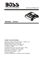 Boss Audio Systems Riot GT680 Service Manual предпросмотр