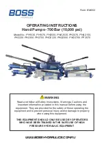 Preview for 1 page of Boss Hydraulics PF2070 Operating Instructions Manual