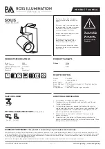 Preview for 1 page of BOSS ILLUMINATION SOLIS Product Manual