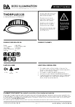 BOSS ILLUMINATION THOR PLUS 225 Product Manual preview