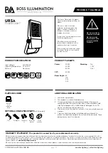 Preview for 1 page of BOSS ILLUMINATION URSA Product Manual