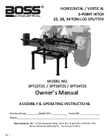 Предварительный просмотр 1 страницы Boss Industrial 3PT22T25 Owner'S Manual