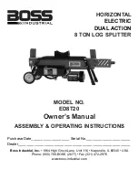 Предварительный просмотр 1 страницы Boss Industrial ED8T20 Owner'S Manual