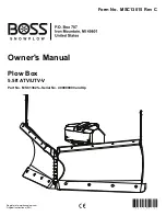 Preview for 1 page of Boss Snowplow MSC13625 Owner'S Manual