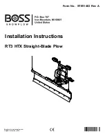 Boss Snowplow RT3 HTX Installation Instructions Manual preview