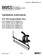 Boss Snowplow STB08980 Installation Instructions Manual preview