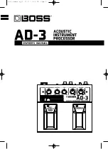 Предварительный просмотр 1 страницы Boss AD-3 Owner'S Manual