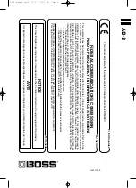 Предварительный просмотр 20 страницы Boss AD-3 Owner'S Manual