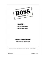 Preview for 1 page of Boss ARC 140 Operating Manual