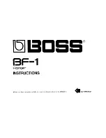 Предварительный просмотр 1 страницы Boss Boss BF-1 Flanger Instructions Manual