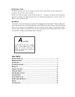 Preview for 2 page of Boss BPTEB260 Instruction Manual