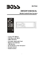 Предварительный просмотр 3 страницы Boss BV7334 User Manual