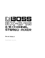 Предварительный просмотр 1 страницы Boss BX-16 Owner'S Manual