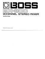 Boss BX-800 Instructions Manual preview