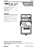 Предварительный просмотр 1 страницы Boss CE-5(T) Service Notes