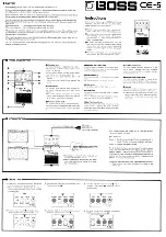 Boss CE-5 Instructions предпросмотр