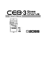 Предварительный просмотр 1 страницы Boss CEB-3 Bass Chorus Owner'S Manual