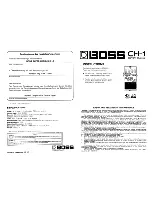 Предварительный просмотр 2 страницы Boss CH-1 Super Chorus Instructions Manual