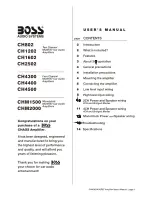 Предварительный просмотр 2 страницы Boss CH1202 User Manual