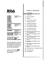 Preview for 1 page of Boss Chaos Exxtreme CX1000 User Manual