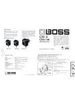 Предварительный просмотр 1 страницы Boss Chorus CE-3 Instructions