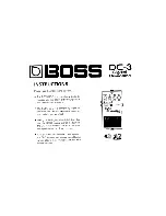 Boss DC-3 Digital dimesion Instructions предпросмотр