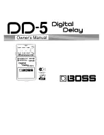 Boss DD-5 Digital Delay Owner'S Manual предпросмотр