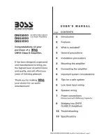 Boss DNX3500 User Manual preview