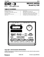 Boss Dr. Rhythm DR-3 Service Notes preview